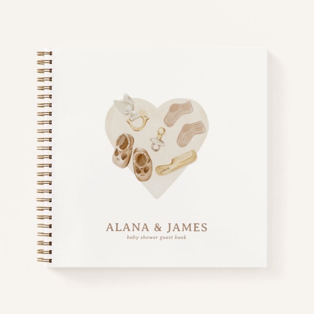 Boho Nursery Chic Baby Shower Budget Guest Book (Front)