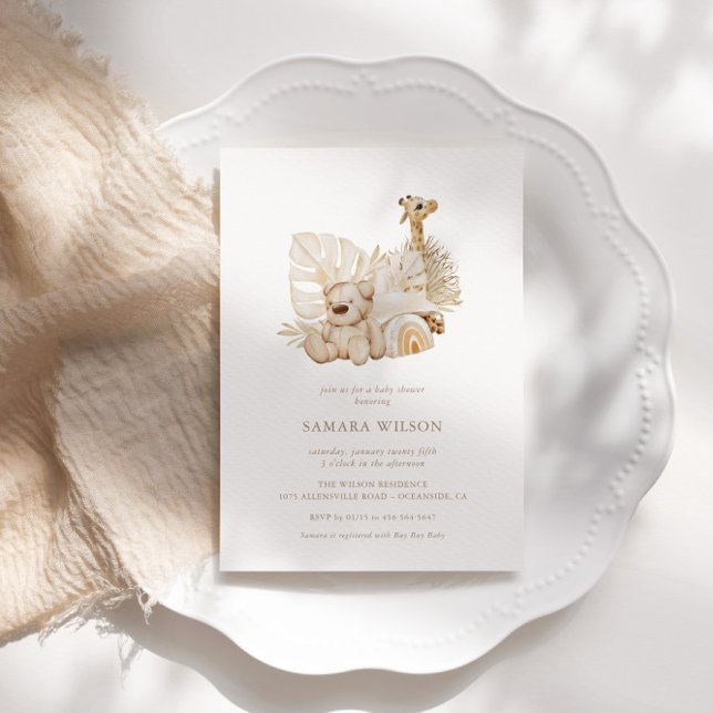 Boho Nursery Chic Baby Shower Invitation (Creator Uploaded)