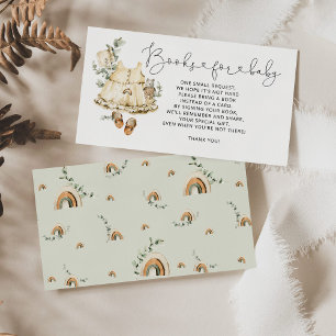 Boho nursery clothes girl books for baby ticket enclosure card