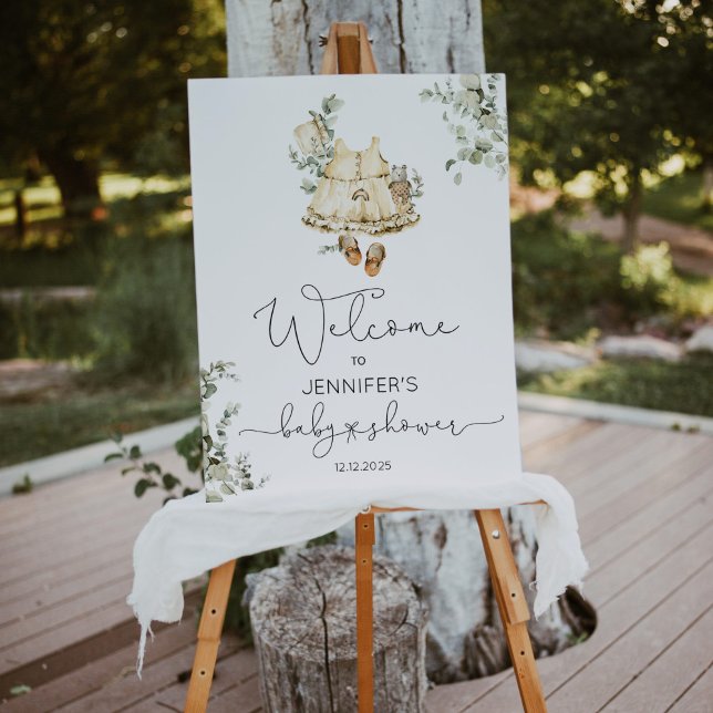 Boho nursery girl cute outfit  baby shower welcome foam board (Creator Uploaded)