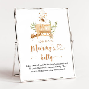 Boho nursery How big is mommy's belly Poster