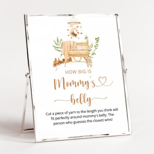 Boho nursery How big is mommys belly  Poster