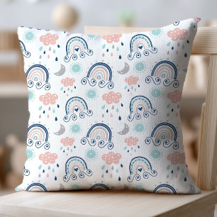 Boho Nursery Pillow Pastel Rainbow Cozy Touch