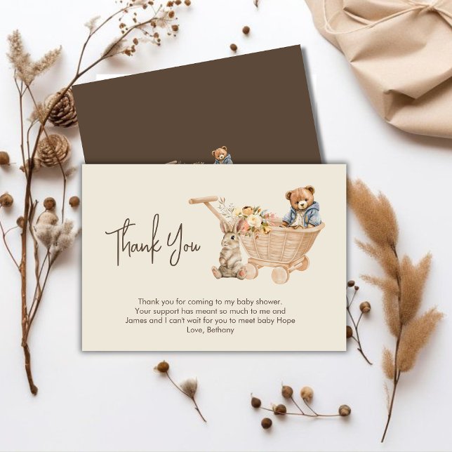 Boho Nursery, Teddy Bear Baby Shower Thank you (Boho Nursery, Teddy Bear Baby Shower Thank you)