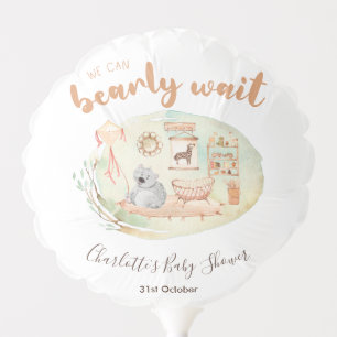 Boho nursery We Can Bearly Wait Baby Shower Balloo Balloon