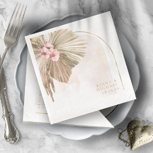 Boho Oasis Floral Arch Wedding ID959 Paper Dinner Napkins