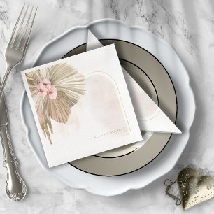 Boho Oasis Floral Arch Wedding ID959 Paper Dinner Napkins