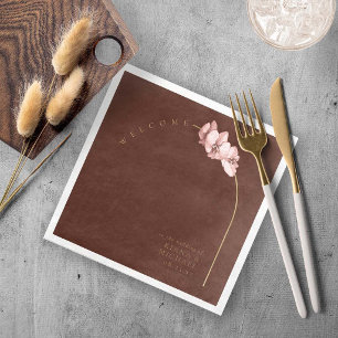 Boho Oasis Orchid Arch Wedding Welcome ID959 Paper Dinner Napkins