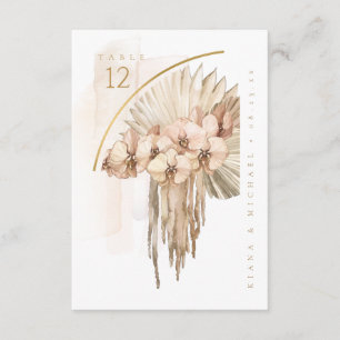 Boho Oasis Wedding Bouquet Table Number ID959