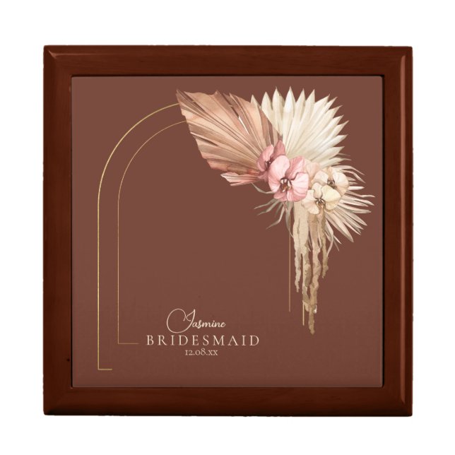 Boho Oasis Wedding Bridesmaid ID959 Gift Box (Front)