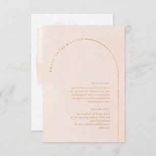 Boho Oasis Wedding Details Blush ID959 Enclosure Card