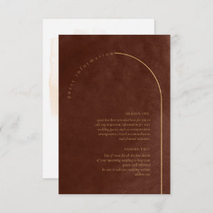 Boho Oasis Wedding Details Umber ID959 Enclosure Card