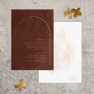 Boho Oasis Wedding Details Umber ID959 Enclosure Card
