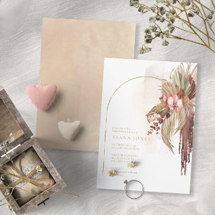 Boho Oasis Wedding Floral Bridal Shower ID959 Invitation
