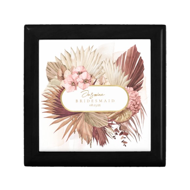 Boho Oasis Wedding Floral Bridesmaid ID959 Gift Box (Front)