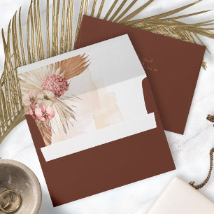 Boho Oasis Wedding Floral Burnt Umber ID959 Envelope