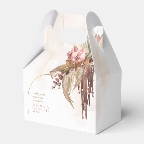 Boho Oasis Wedding Floral Thank You ID959 Favor Boxes