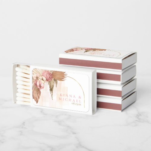 Boho Oasis Wedding ID959 Matchboxes