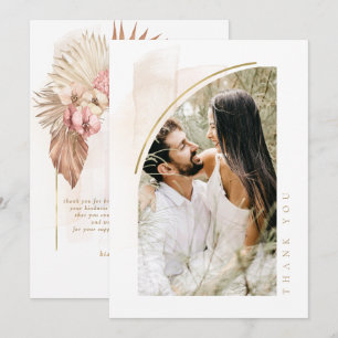 Boho Oasis Wedding Photo Thank You ID959 Card