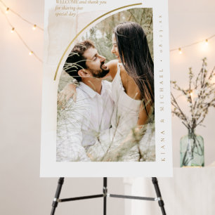 Boho Oasis Wedding Photo Welcome ID959  Foam Board