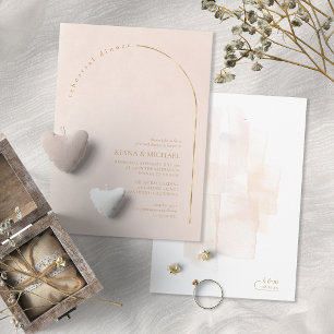 Boho Oasis Wedding Rehearsal Dinner Blush ID959 Invitation
