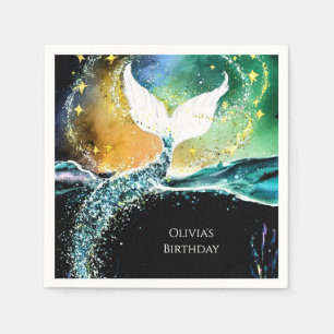 Boho Ocean Mermaid Birthday Napkins