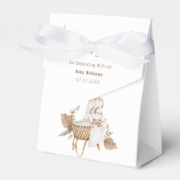 Boho Oh Baby Neutral Bassinet Baby Shower Favor Boxes