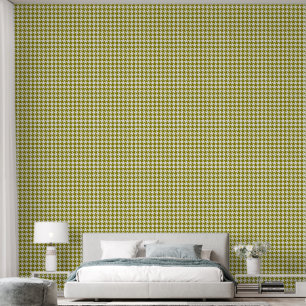 Boho Olive Houndstooth Wallpaper