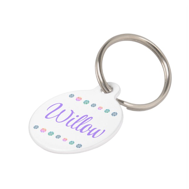 Boho Ombre Pet ID Tag (Side)
