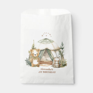 Boho One Happy Camper 1st Birthday Party Favor Bag