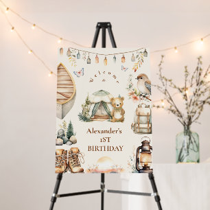 Boho One Happy Camper 1st Birthday Party Foam Board