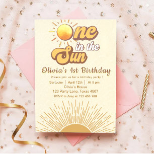 Boho One In The Sun Birthday Invitation