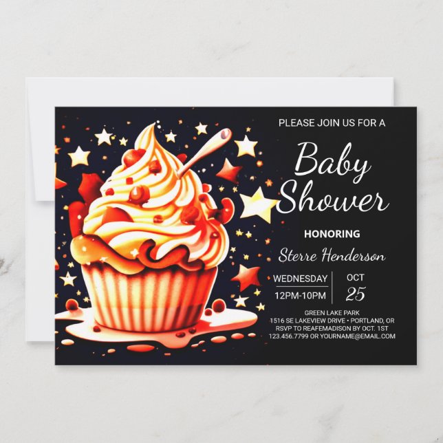 Boho Online Little Muffin Boy Baby Shower Invitation (Front)