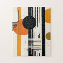 boho orange abstract circles