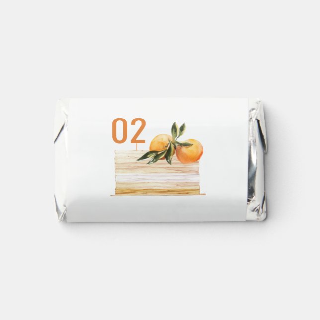 Boho Orange Fruit Cake Any Age Birthday Hershey's Miniatures (Front)