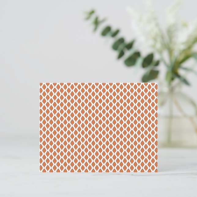 Boho Orange Ikat Luxe Postcard Set (Standing Front)