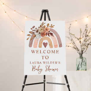 Boho Orange Terracotta Watercolor Rainbow Foam Board