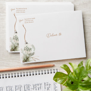 Boho Ornaments Coordinating Holiday Envelope