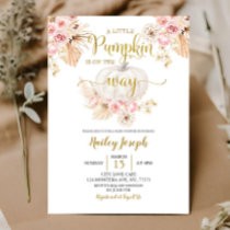 Boho Our Little Pumpkin Baby shower Invitation