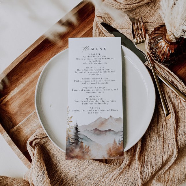 Boho Outdoor Mountain Wedding Menu (Creator Uploaded)