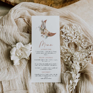 Boho Over the Moon Baby Shower Menu