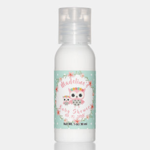 Boho Owl Baby Shower Hand Sanitizers
