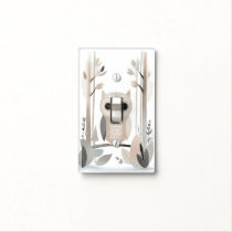 Boho Owl in Woods Nursery Kids Room Light Switch