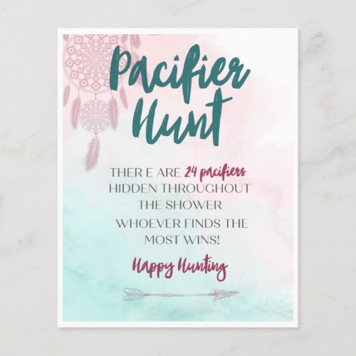 Boho Pacifier Hunt Activity