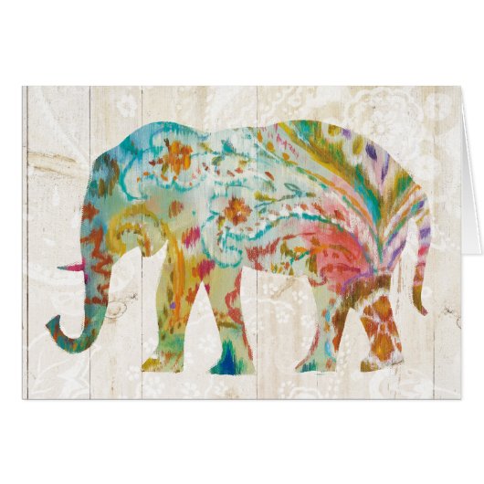 Boho Paisley Elephant II Cards (Front Horizontal)
