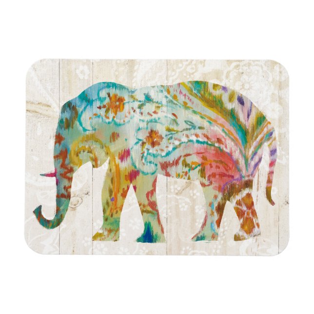 Boho Paisley Elephant II Magnet (Horizontal)