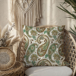 Boho Paisley Pillow Earthy Gift for Grandparents