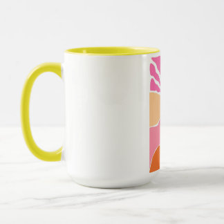 Boho pale pink and orange sunset  mug