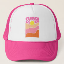 Boho pale pink and orange sunset