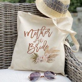 Boho Pampas Floral Mother of the Bride Tote Bag